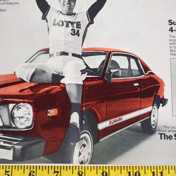 1975 Subaru GF Hardtop Evening Star 2-Page Print Ad Road Test ft Masaichi Kaneda - Picture 6 of 7